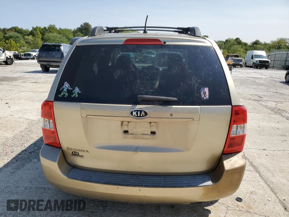 2007 Kia Sedona with VIN KNDMB133376125024, listed as a Copart auction lot 83657414 with 259,814 mi miles and Non Repairable. Bid and sale history available at carsss.com. Image 6.