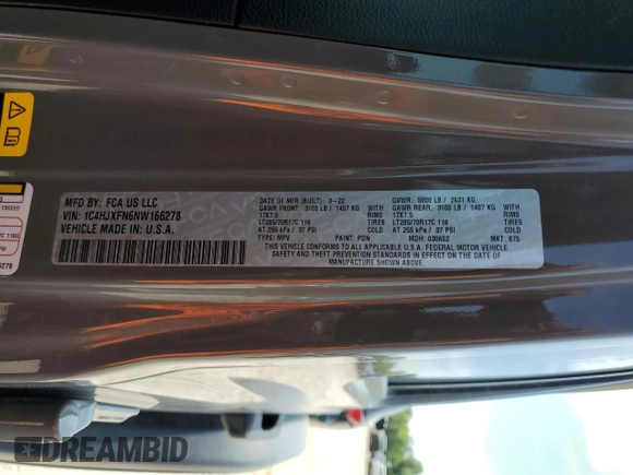 2022 Jeep Wrangler Unlimited Rubicon z VIN 1C4HJXFN6NW166278, wystawiony jako Copart lot #56745075 z przebiegiem 34 418 mil mil oraz Szkoda całkowita • Salvage title. Historia ofert i sprzedaży dostępna na DreamBid. Obrazek 13.