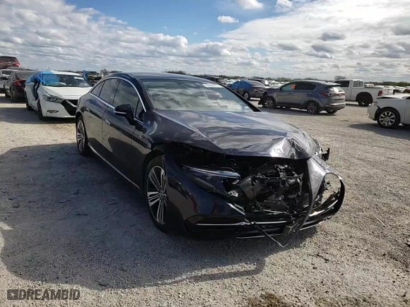 2022 Mercedes-Benz EQS with VIN W1KCG2DB3NA013929, listed as a Copart auction lot 80268963 with 0 mi miles. Bid and sale history available at carsss.com. Image 11.