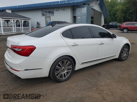 2016 Kia Cadenza Premium with VIN KNALN4D75G5211315, listed as a Copart auction lot 73291874 with 113,734 mi miles and Clean Title. Bid and sale history available at carsss.com. Image 3.