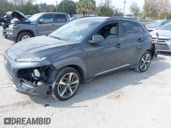 2021 Hyundai Kona Limited with VIN KM8K33A56MU662901, listed as a IAAI auction lot 41553810 with 35,304 mi miles. Bid and sale history available at carsss.com. Image 2.