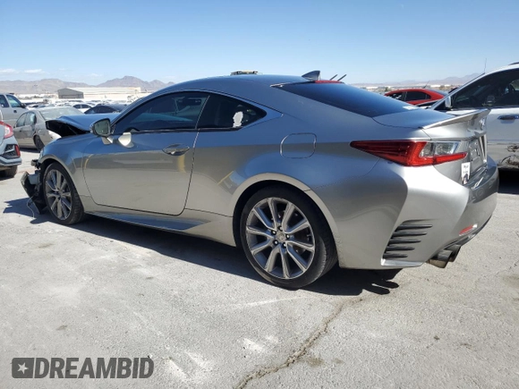 2016 Lexus RC 200t F Sport with VIN JTHHA5BC4G5000230, listed as a Copart auction lot 43856325 with 100,066 mi miles and Salvage title. Bid and sale history available at DreamBid. Image 2.