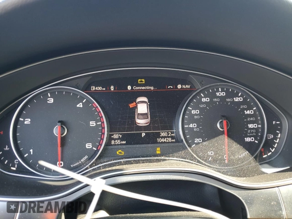 2015 Audi A6 with VIN WAUHMBFC1FN027544, listed as a Copart auction lot 53960404 with 104,428 mi miles and Salvage title. Bid and sale history available at DreamBid. Image 9.