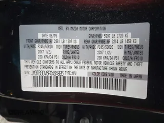 2015 Mazda CX-9 Grand Touring z VIN JM3TB3DV6F0464926, wystawiony jako IAAI lot #42035670 z przebiegiem 168 257 mil mil oraz . Historia ofert i sprzedaży dostępna na DreamBid. Obrazek 9.