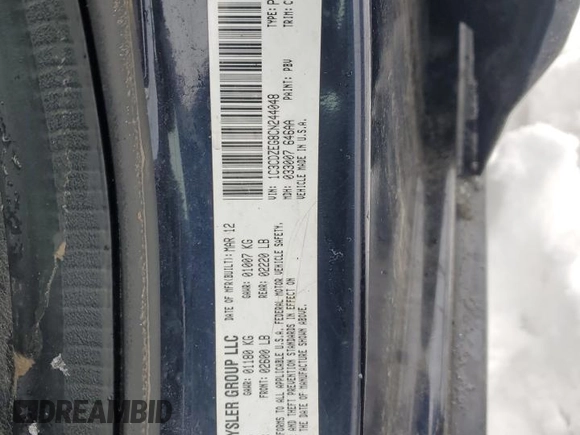 2012 Dodge Avenger SXT Plus with VIN 1C3CDZEG8CN244048, listed as a Copart auction lot 44672875 with 176,067 mi miles and Non Repairable. Bid and sale history available at carsss.com. Image 13.