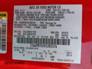 2017 Ford Mustang EcoBoost с VIN 1FA6P8TH2H5282376, выставлен на аукционе IAAI как лот 41884996 с пробегом 104 368 миль миль и . История ставок и продаж доступна на DreamBid. Изображение 9.