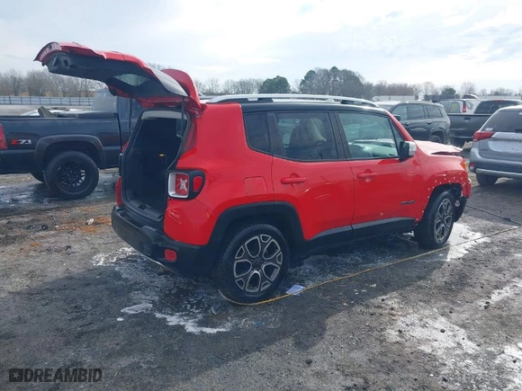 2016 Jeep Renegade Limited with VIN ZACCJADT4GPD65094, listed as a IAAI auction lot 41364080 with 133,737 mi miles. Bid and sale history available at carsss.com. Image 4.