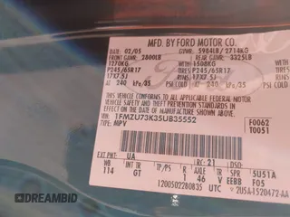 2005 Ford Explorer XLT с VIN 1FMZU73K35UB35552, выставлен на аукционе IAAI как лот 42513346 с пробегом Не указан миль и . История ставок и продаж доступна на DreamBid. Изображение 9.