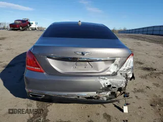 2018 Genesis G90 5.0L Ultimate with VIN KMHG54JH6JU046451, listed as a Copart auction lot 86765524 with 84,934 mi miles and Salvage Title. Bid and sale history available at carsss.com. Image 6.