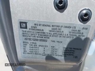2006 GMC Sierra 1500 SLE1 z VIN 2GTEC13Z661353952, wystawiony jako IAAI lot #42018310 z przebiegiem 153 341 mil mil oraz . Historia ofert i sprzedaży dostępna na DreamBid. Obrazek 9.