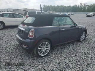 2012 MINI Convertible S with VIN WMWZP3C56CT250886, listed as a Copart auction lot 50027405 with 92,990 mi miles and Salvage title. Bid and sale history available at DreamBid. Image 3.