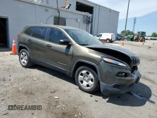 2014 Jeep Cherokee Sport with VIN 1C4PJLAB6EW212564, listed as a Copart auction lot 54355115 with 138,401 mi miles and Salvage Title. Bid and sale history available at DreamBid. Image 4.