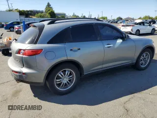 2005 Infiniti FX z VIN JNRAS08U65X107803, wystawiony jako Copart lot #59174535 z przebiegiem 175 089 mil mil oraz Czysty tytuł • Clean title. Historia ofert i sprzedaży dostępna na DreamBid. Obrazek 3.