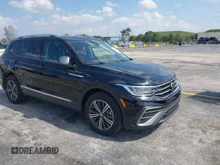 2024 Volkswagen Tiguan with VIN 3VVTB7AX6RM218502, listed as a IAAI auction lot 42063327 with 7,280 mi miles and . Bid and sale history available at DreamBid. Image 1.