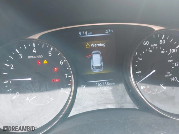 2016 Nissan Rogue S with VIN KNMAT2MV1GP669392, listed as a IAAI auction lot 41698418 with 165,288 mi miles. Bid and sale history available at carsss.com. Image 7.