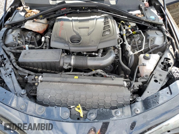 2021 Alfa Romeo Giulia Ti with VIN ZARFANBNXM7641463, listed as a Copart auction lot 42872425 with 47,471 mi miles and Salvage title. Bid and sale history available at DreamBid. Image 12.