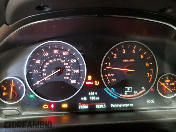 2015 BMW 3 Series 320i xDrive with VIN WBA3C3G5XFNS75682, listed as a Copart auction lot 44792615 with 78,264 mi miles and Salvage Title. Bid and sale history available at carsss.com. Image 9.