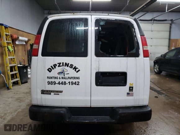 2015 Chevrolet Express Cargo with VIN 1GCWGFCF8F1197303, listed as a Copart auction lot 84651484 with Not provided miles and Salvage title. Bid and sale history available at DreamBid. Image 6.