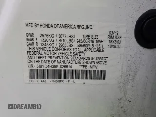 2019 Acura MDX with VIN 5J8YD4H39KL026614, listed as a Copart auction lot 42125985 with 56,809 mi miles and Salvage Title. Bid and sale history available at carsss.com. Image 15.
