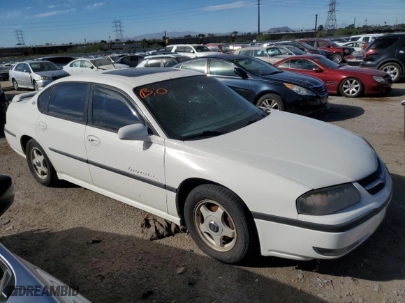 2001 Chevrolet Impala LS with VIN 2G1WH55K019324561, listed as a Copart auction lot 75870074 with 0 mi miles and Salvage Title. Bid and sale history available at carsss.com. Image 4.
