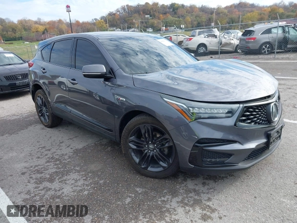 2020 Acura RDX w/A-Spec Pkg with VIN 5J8TC2H67LL035020, listed as a IAAI auction lot 40888631 with 37,953 mi miles. Bid and sale history available at carsss.com. Image 1.