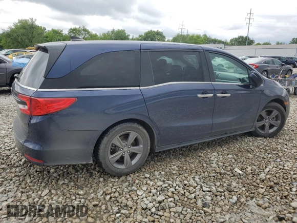 2022 Honda Odyssey EX-L z VIN 5FNRL6H75NB034219, wystawiony jako Copart lot #58112845 z przebiegiem 48 530 mil mil oraz Szkoda całkowita • Salvage title. Historia ofert i sprzedaży dostępna na DreamBid. Obrazek 3.