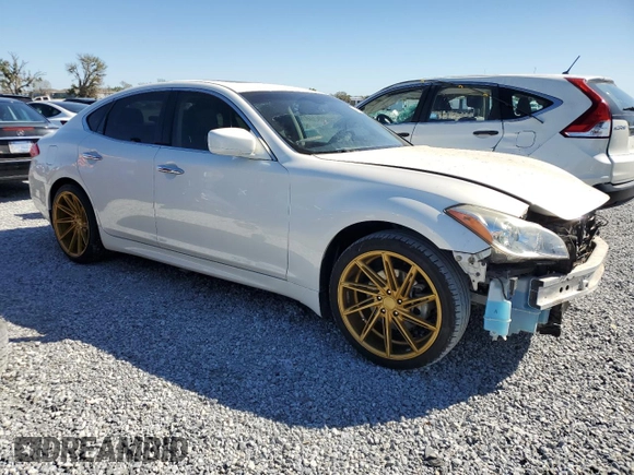2014 Infiniti M37 with VIN JN1BY1AP3EM260267, listed as a Copart auction lot 47664255 with 61,689 mi miles and Salvage Title. Bid and sale history available at carsss.com. Image 4.