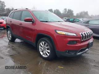 2016 Jeep Cherokee Limited with VIN 1C4PJMDB1GW332826, listed as a IAAI auction lot 41924392 with 61,850 mi miles. Bid and sale history available at carsss.com. Image 1.