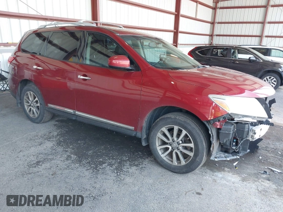 2013 Nissan Pathfinder S with VIN 5N1AR2MN5DC629183, listed as a IAAI auction lot 42567895 with 178,240 mi miles and . Bid and sale history available at DreamBid. Image 1.