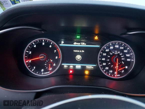 2019 Genesis G70 Advanced with VIN KMTG44LA7KU021455, listed as a Copart auction lot 87048564 with 94,429 mi miles and Salvage title. Bid and sale history available at DreamBid. Image 9.
