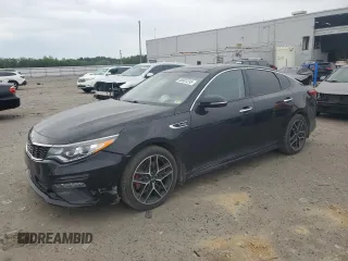 2019 Kia Optima SX with VIN 5XXGW4L22KG327700, listed as a Copart auction lot 58501235 with 86,736 mi miles and Salvage title. Bid and sale history available at DreamBid. Image 1.