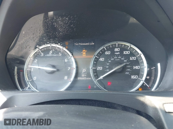 2016 Acura TLX Tech with VIN 19UUB1F54GA013361, listed as a IAAI auction lot 42054995 with 96,683 mi miles. Bid and sale history available at carsss.com. Image 7.