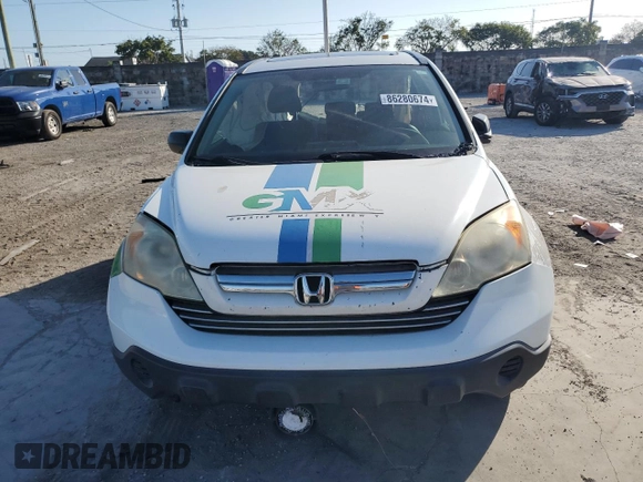 2009 Honda CR-V EX with VIN 3CZRE38529G701832, listed as a Copart auction lot 86280674 with 62,405 mi miles and Salvage Title. Bid and sale history available at carsss.com. Image 5.