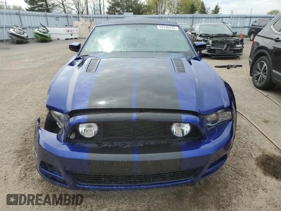 2014 Ford Mustang GT with VIN 1ZVBP8FF7E5208818, listed as a Copart auction lot 53796235 with 65,058 mi miles and Salvage title. Bid and sale history available at DreamBid. Image 5.