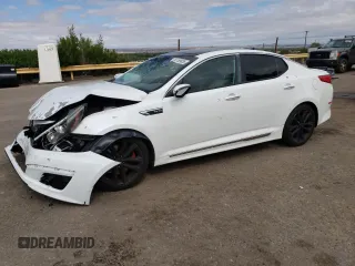 2014 Kia Optima SX Turbo with VIN 5XXGR4A62EG284722, listed as a Copart auction lot 56189035 with 183,914 mi miles and Salvage title. Bid and sale history available at DreamBid. Image 1.