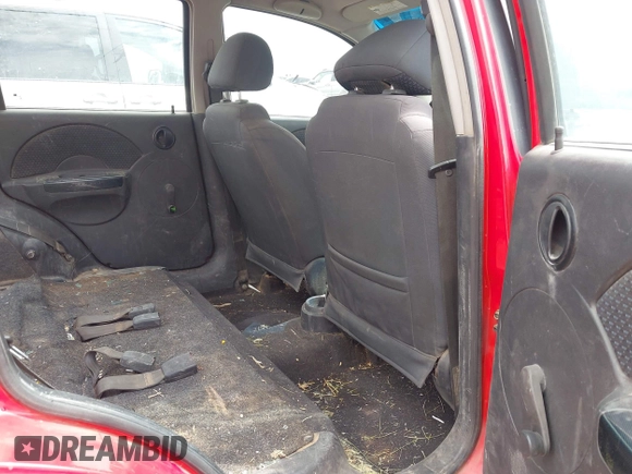 2006 Chevrolet Aveo LS with VIN KL1TD66696B652250, listed as a IAAI auction lot 42015003 with 143,336 mi miles and . Bid and sale history available at DreamBid. Image 8.
