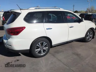 2018 Nissan Pathfinder S with VIN 5N1DR2MM0JC642391, listed as a Copart auction lot 53089395 with 91,571 mi miles and Salvage Title. Bid and sale history available at DreamBid. Image 3.