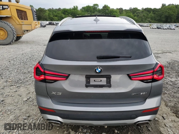 2023 BMW X3 xDrive30i with VIN 5UX53DP04P9S68659, listed as a Copart auction lot 54368385 with 26,650 mi miles and Salvage Title. Bid and sale history available at DreamBid. Image 6.