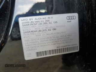 2015 Audi SQ5 Premium Plus with VIN WA1CGAFP3FA145596, listed as a Copart auction lot 41681365 with 94,726 mi miles and Salvage Title. Bid and sale history available at carsss.com. Image 14.