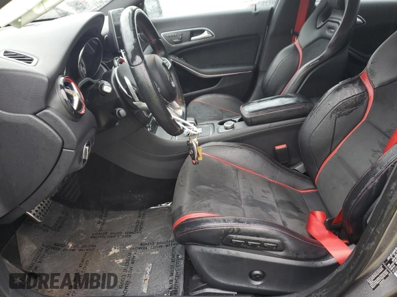 2015 Mercedes-Benz CLA 45 AMG with VIN WDDSJ5CB8FN184279, listed as a Copart auction lot 46933515 with 36,525 mi miles and Salvage Title. Bid and sale history available at DreamBid. Image 7.