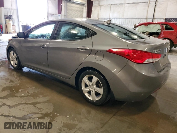 2013 Hyundai Elantra GLS with VIN 5NPDH4AEXDH390531, listed as a Copart auction lot 60147585 with 78,123 mi miles and Salvage title. Bid and sale history available at DreamBid. Image 2.