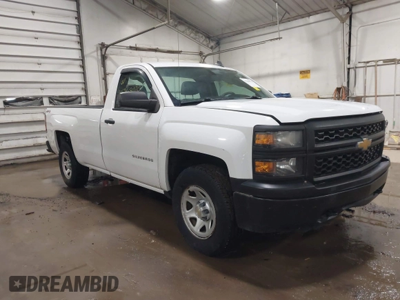 2015 Chevrolet Silverado 1500 Work Truck with VIN 1GCNKPEH9FZ363831, listed as a IAAI auction lot 41368070 with 104,650 mi miles. Bid and sale history available at carsss.com. Image 1.