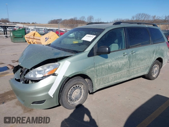 2008 Toyota Sienna CE with VIN 5TDZK23C08S123809, listed as a IAAI auction lot 41806031 with 108,400 mi miles and . Bid and sale history available at carsss.com. Image 2.