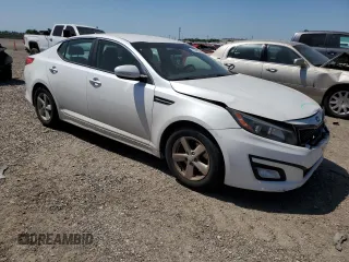 2015 Kia Optima LX with VIN KNAGM4A7XF5655314, listed as a Copart auction lot 52334595 with 120,440 mi miles and Salvage Title. Bid and sale history available at carsss.com. Image 4.