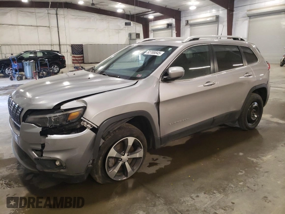 2019 Jeep Cherokee Limited with VIN 1C4PJMDX6KD360895, listed as a Copart auction lot 52708845 with 101,950 mi miles and Salvage Title. Bid and sale history available at carsss.com. Image 1.