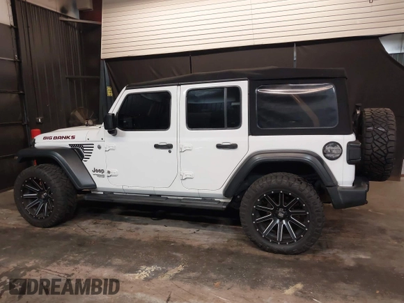 2019 Jeep Wrangler Unlimited Sport S z VIN 1C4HJXDG4KW639403, wystawiony jako IAAI lot #42158096 z przebiegiem 132 569 mil mil oraz . Historia ofert i sprzedaży dostępna na DreamBid. Obrazek 15.