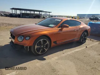 2020 Bentley Continental GT First Edition with VIN SCBCG2ZG6LC076719, listed as a Copart auction lot 42977755 with 21,017 mi miles and Salvage title. Bid and sale history available at DreamBid. Image 1.