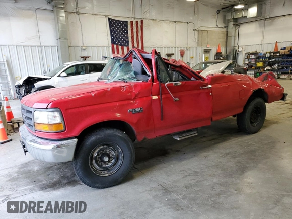 1996 Ford F-250 with VIN 1FTEF25Y1TLA59396, listed as a Copart auction lot 84289034 with Not Provided miles and Non Repairable. Bid and sale history available at carsss.com. Image 1.