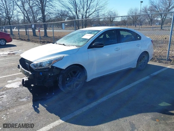 2021 Kia Forte GT-Line with VIN 3KPF34AD4ME310031, listed as a IAAI auction lot 41616860 with 46,809 mi miles. Bid and sale history available at carsss.com. Image 2.