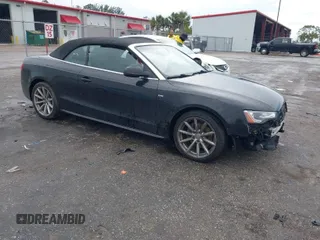 2016 Audi A5 Premium Plus with VIN WAUM2AFH4GN008577, listed as a IAAI auction lot 41578747 with 1 mi miles. Bid and sale history available at carsss.com. Image 1.